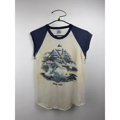 Vintage 1982 Asia Debut Tour Tee Distressed, Chopped, & Thrashed Knits M 18x26
