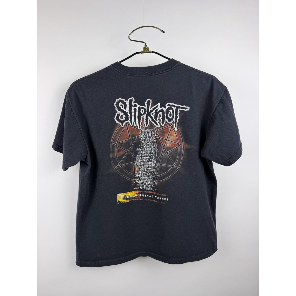 Slipknot The Subliminal Verses tour Zipper Face tee, 2004, Large