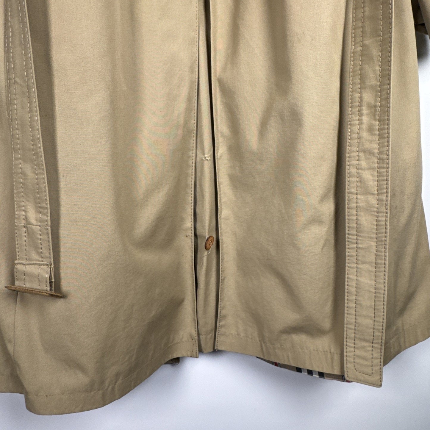 Europe Craft Vintage Trench Coat Beige Dress Coat Removable Wool Liner, Med / L