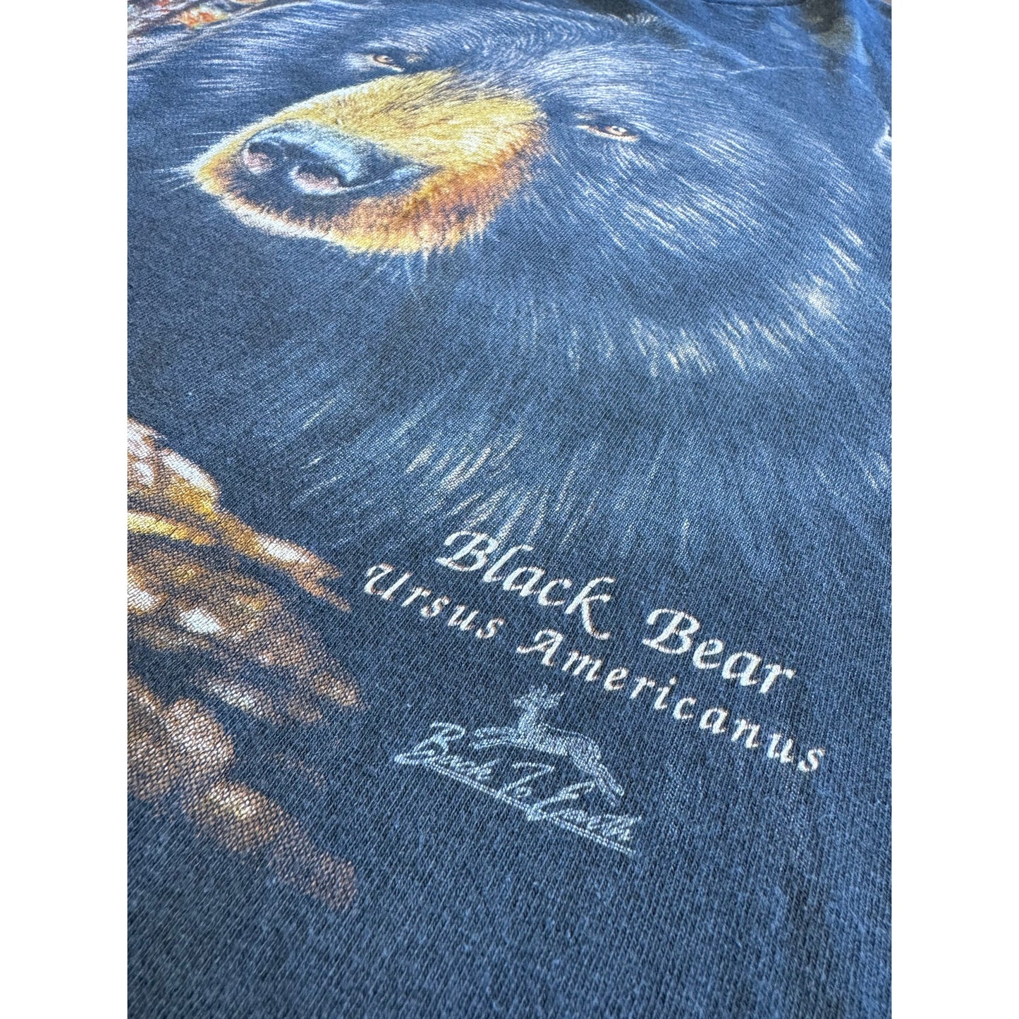 3D Emblem black bear Busch Gardens shirt Large (1990s)