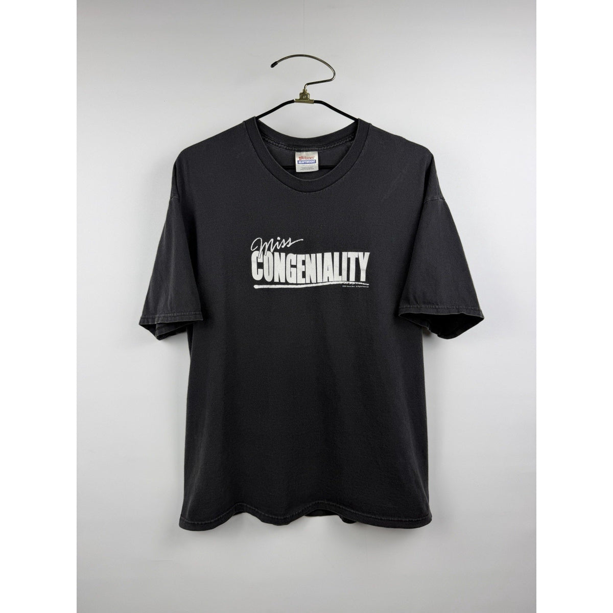 Vintage 2001 Miss Congeniality Movie Promo Tee Sandra Bullock Warner XL 23x29