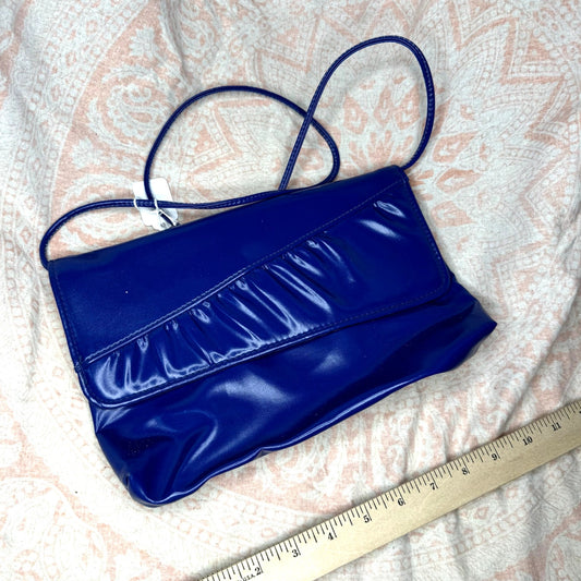 Electric blue crossbody bag (1980s)