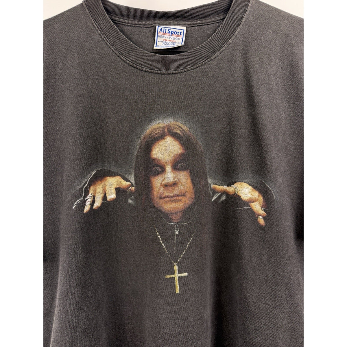 Vintage 2002 Ozzy Osbourne Prince Of Darkness Rare Fader Tee All Sport XL 24x27
