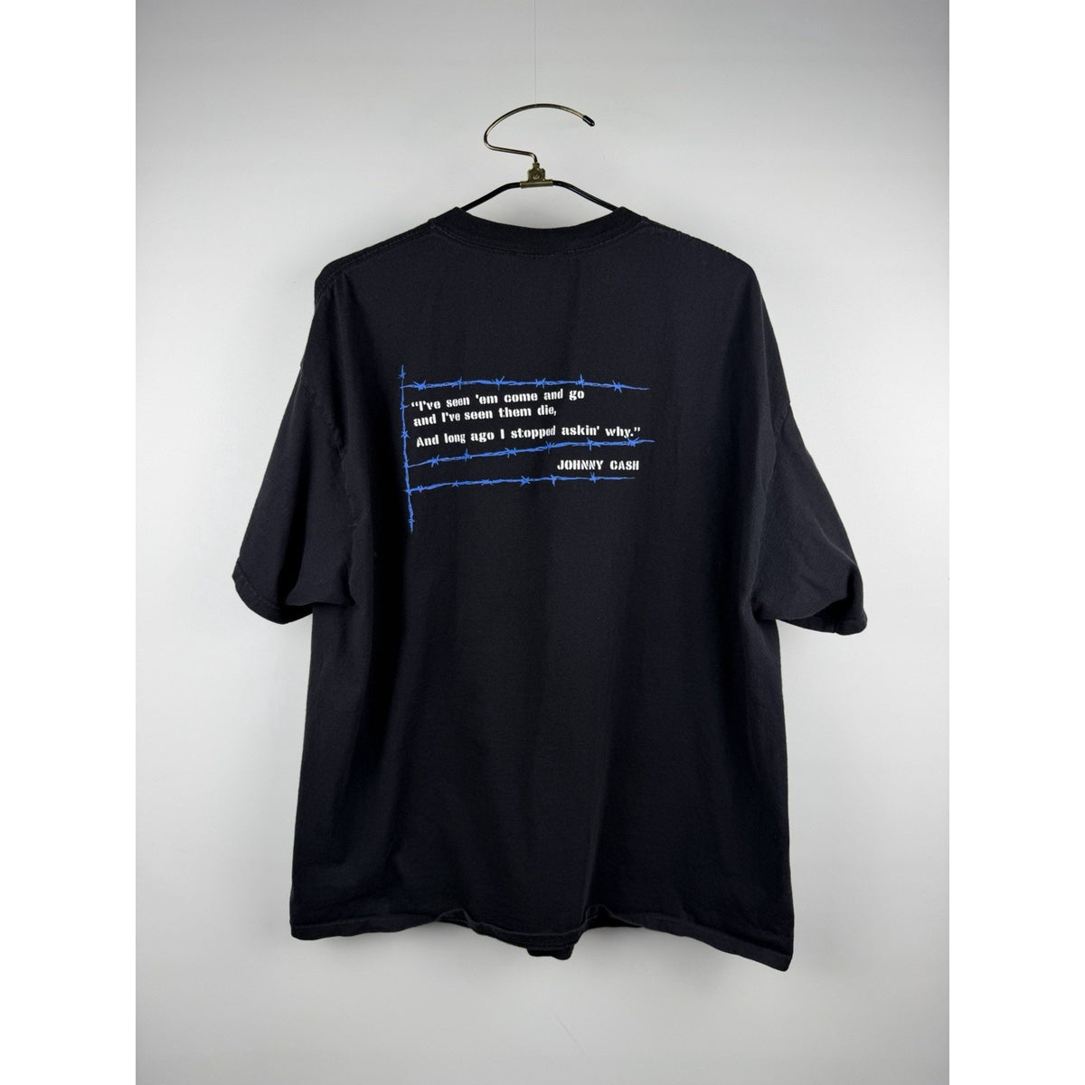 Vintage 2004 Johnny Cash At San Quentin Prison Double Sided Shirt Zion 2XL 25x31