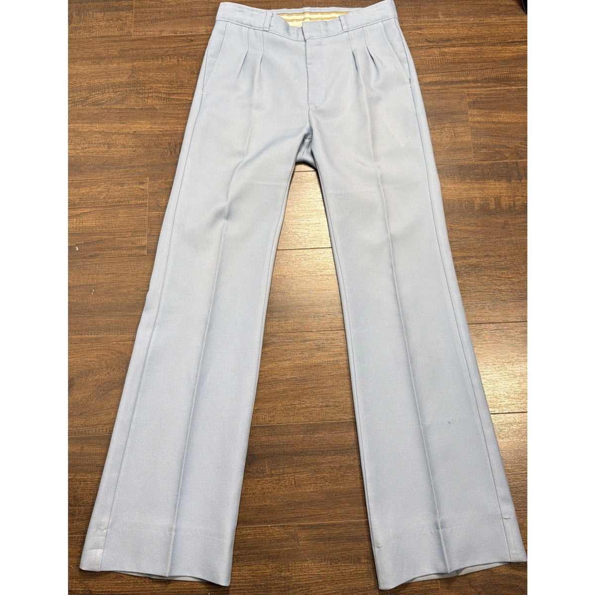 Vtg 70s Angels Flight Tobias Kotzin Light Blue Pants Womens Slim Straight 28x31