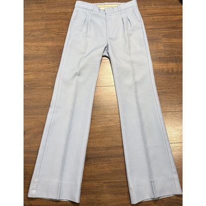 Vtg 70s Angels Flight Tobias Kotzin Light Blue Pants Womens Slim Straight 28x31