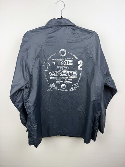 80s Duckster windbreaker collar and duck zipper pull detail