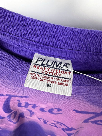 Purple bleached Time to Waste tee — back