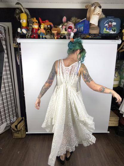 Handmade lace pinafore dress by Time to Waste — view 2