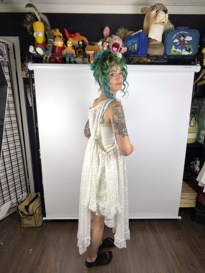Handmade lace pinafore dress by Time to Waste — view 3