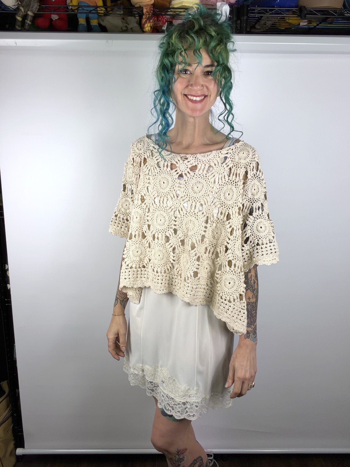 Handmade doily-lace statement top by Time to Waste — view 2