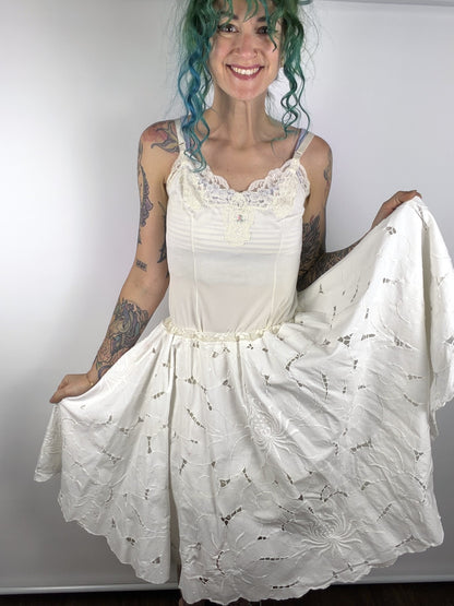 Handmade frilly circle skirt with cutouts — view 2