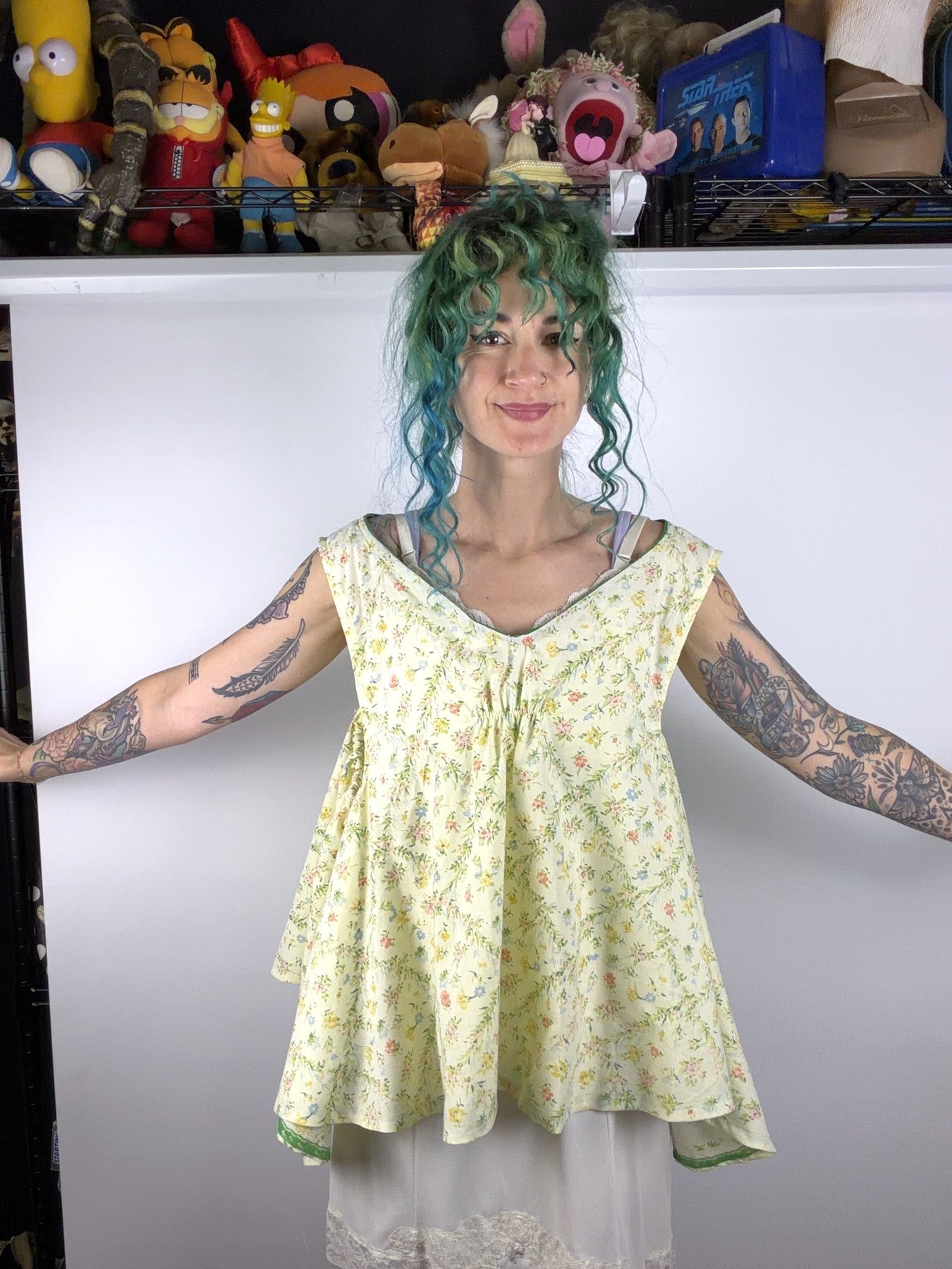 Handmade floral smock top by Time to Waste — view 2
