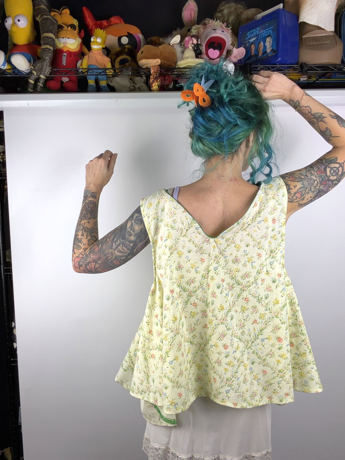 Handmade floral smock top by Time to Waste — view 3