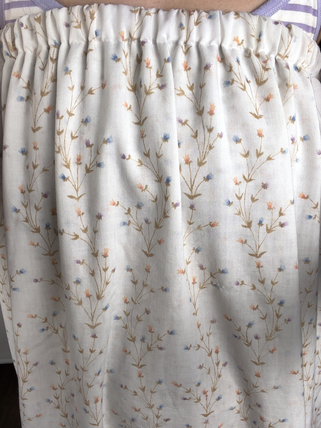 Handmade floral strapless dress — view 2