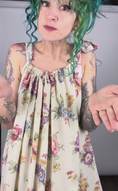 Secret Garden, double-strap maxi dress: OSFM