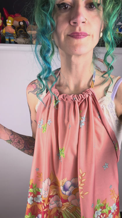 Backless Hawaiian Dress (OSFM, for tall girls!)