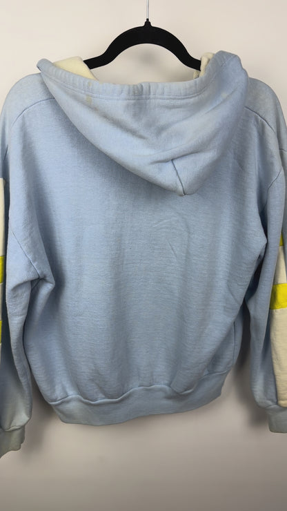 Time to Waste 80s Hoodie, Baby Blue (M)